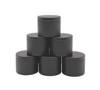 GETSTREE Boîtes à Bougies avec couvercles, 12 pièces, Pot de Bougie Rond 4oz Couvercle, Pots d'aromathérapie DIY, boîtes thé Lron, conteneur Stockage Voyage