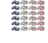 GETSTREE Boîtes à Bougies avec couvercles, 24 pièces, Pot en Aluminium de 10g, for crème, baume, Bougie Ongles, récipient cosmétique, Bouteilles Rechargeables, boîtes thé