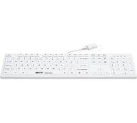 GETT GCQ CleanType Easy Protect Clavier USB silicone avec boîtier plastique désinfectable étanche IP68 blanc 105 touches (CH) (KG25238)