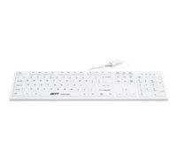 GETT GCQ CleanType Easy Protect USB Clavier en silicone avec boîtier en plastique désinfectable étanche IP68 Blanc 105 touches (US)
