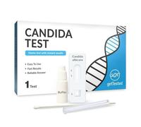 GetTested Kit de test de candida à domicile - Kit de test de muguet rapide pour femme, écouvillon vaginal Candida Albicans auto-test, résultats rapides et précis