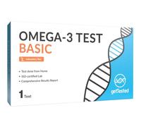 GetTested - Test oméga-3 basique | Kit de prélèvement d'échantillons à domicile | Index oméga-3 et analyse des acides gras | Privé et sécurisé | Résultats testés en laboratoire |
