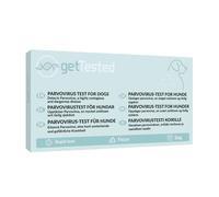 getTested Test Parvo (Parvovirus) pour chiens, à domicile, kit de test CPV rapide pour chiots et chiens, dépistage facile des selles pour des résultats rapides et précis en quelques minutes