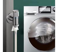 Gettimore 1 robinet mural G1/2 pour machine à laver - Arrêt d'eau - Valve d'angle d'ouverture rapide - Robinet de régulation - Accessoires de salle de bain