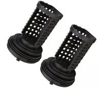 Gettimore 383EER2001A Siphon de vidange de pompe de machine à laver pour modèles compatibles, pièce de rechange en plastique noir avec capture efficace des débris et des peluches, installation facile