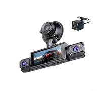 Gettimore 4 objectifs pour caméra embarquée pour une couverture à 360°, 1080p avant et 480p arrière gauche droite, DVR de voiture avec contrôle par application, enregistrement en boucle G-Sensor (noir