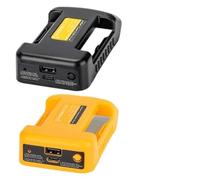 Gettimore Adaptateur de batterie USB pour batteries au lithium DEWALT 18 V avec ports USB-C et de type A, convertisseur de puissance à double sortie pour l'extérieur, le chantier et les voyages