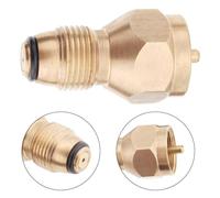 Gettimore Adaptateur de recharge de propane pour coupleur de réservoir de bouteille de gaz Coleman de 0,5 kg LP, outil de remplissage de bouteille de carburant en laiton avec joint de sécurité, 2,5 x