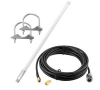Gettimore Antenne omnidirectionnelle en fibre de verre 12dBi pour mineurs LoRa HNT, câble RG58 de 8 m, connecteur N-mâle, EU868/US915 MHz