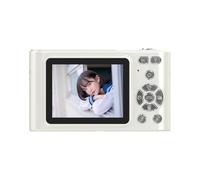 Gettimore Appareil photo numérique 4K 48MP Caméra vidéo avec zoom numérique 16X et anti-tremblement, écran 2,4 pouces, pour étudiants, compatible avec transfert de téléphone portable, blanc