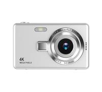 Gettimore Appareil Photo Numérique 4K HD 1080P avec Zoom Numérique 16x, Écran IPS 2.4", Rechargeable pour Voyage et Famille Utilisation Argent
