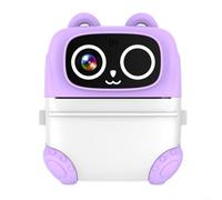 Gettimore Appareil photo numérique à impression instantanée pour enfants, appareil photo à double objectif 48 MP, écran HD de 2,4", technologie sans encre thermique, mémoire jusqu'à 64 Go (violet)