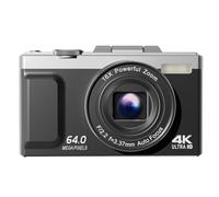 Gettimore Appareil photo numérique rétro 64 MP 4K Vlogging avec écran rabattable de 3" et zoom 16x, compatible avec transfert OTG