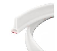 Gettimore Bande de butée d'eau de douche en silicone 1,5 m, 2 m, 3 m - Barrière de seuil de salle de bain pour douche sans courbure - Bande de retenue étanche au sol - Blanc