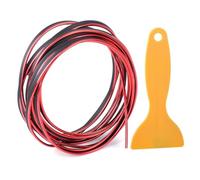 Gettimore Bande de décoration intérieure de voiture, 5 m en PVC galvanisé, rouge, moulage à faire soi-même, pour carrosserie de voiture, porte, grille et ligne de garniture lumineuse