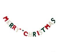 Gettimore Banderole de Noël pour intérieur et extérieur, 1,2 m, décoration festive non tissée avec motif Merry Christmas et bonhomme de neige