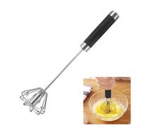 Gettimore Batteur à œufs rotatif manuel en acier inoxydable 25,4 cm pour œufs, crème, beurre, chocolat, pas besoin d'électricité