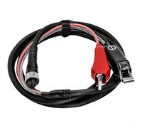 Gettimore Bobine de cordon d'alimentation électrique avec pince crocodile pour Daiwa 300 500 750 MJ Series Câble de connexion de batterie en cuivre pur gaine en silicone pour pêche en eau de mer Noir