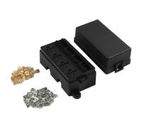 Gettimore Boîte à fusibles à lame 12 voies avec relais 4 broches 12 V 40 A, connecteur étanche pour voiture, camping-car, ATV, bateau marin - Boîtier PA6 ignifuge, couvercle à bouton-pression, 14,5 x