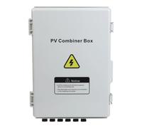 Gettimore Boîte de combinaison PV 6 cordes 550 V CC avec disjoncteur pour panneau solaire, boîtier étanche IP65, interrupteur CC intégré, protection contre les surtensions et les surcharges, 6 en 1