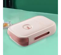 Gettimore Boîte de rangement empilable pour œufs pour tiroir de réfrigérateur, capacité de 18 à 20 œufs, matériau PP de qualité alimentaire, compartiment à grille, rose