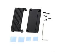 Gettimore Boîtier de refroidissement passif en alliage d'aluminium pour Raspberry Pi 2 W, coque de protection silencieuse avec dissipation de la chaleur résistante aux chocs