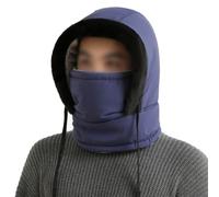 Gettimore Bonnet de neige coupe-vent imperméable avec capuche intégrale pour ski, cyclisme, camping, cagoule d'hiver respirante, cache-cou, unisexe, taille unique, bleu (noir)