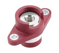 Gettimore Bornier d'alimentation rond en laiton à courant élevé 150 A avec coque PA66 ignifuge pour systèmes de stockage d'énergie, rouge rouge