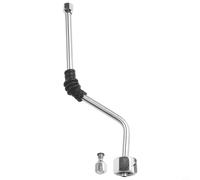 Gettimore Bras de baguette vapeur en acier inoxydable pour machines à café De'Longhi compatible avec les modèles EC680 EC685 EC780 EC785 6 mm de diamètre avec coude en silicone et raccord 6,35 mm