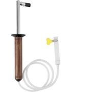 Gettimore Brosse de nettoyage expresso pour machine à café, baguette à vapeur, poils en nylon avec manche en bois et tube en silicone, 30 cm