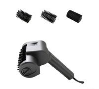 Gettimore Brosse électrique étanche rechargeable à 2 vitesses en acier inoxydable 500/300 tr/min, nettoyeur de barbecue sans fil pour grilles, grilles, camping en plein air (trois têtes grises)