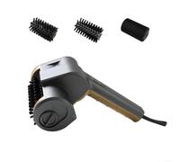 Gettimore Brosse électrique étanche rechargeable pour barbecue - Tête en acier inoxydable à 2 vitesses - 500/300 tr/min - Nettoyeur de barbecue sans fil pour grilles, plaques de cuisson, camping en