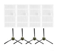 Gettimore Brosse latérale et filtre pour aspirateur robot MAMNV T7S, Teendow T7S/T12S, JIKA T7S Robotic pour aspirateur, nettoyage en poils en nylon (A)