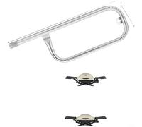 Gettimore Brûleur en acier inoxydable 304 pour barbecue à gaz Weber série Q, compatible avec les modèles Q100 Q120 Q1000 Q1200 avec vis