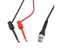 Gettimore Câble de test crochet de test avec BNC mâle et double mini sondes, longueur de cordon de 120 cm, impédance 50 Ohm, pour générateur de signal d'oscilloscope et vidéosurveillance