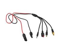 Gettimore Câble d'extension 4 en 1 pour panneau solaire avec XT60, DC 8 mm, 5,5 mm pour Anderson, cuivre pur 12 AWG, étanchéité IP68, 1 m