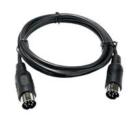 Gettimore Câble DIN 8 broches mâle vers mâle pour ligne d'extension MIDI, fil de cuivre haute performance, transmission du signal améliorée, construction robuste, noir 1,5 m