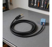 Gettimore Câble d'interface audio auxiliaire Blaupunkt 8 broches vers 3,5 mm, adaptateur de voiture plaqué or, longueur 150 cm