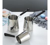 Gettimore Cafetière turque en acier inoxydable 350 ml, 600 ml, 900 ml - Casserole à fondre au lait et au chocolat avec bec verseur pour une utilisation en cuisine