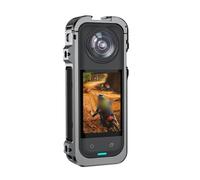 Gettimore Cage pour Insta360 avec cache lentille en silicone et micro coupe-vent