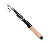 Gettimore Canne à pêche télescopique en fibre de carbone, canne à pêche haute résilience avec guides en acier inoxydable, design rétractable portable, 1,6 m/1,8 m/2,1 m