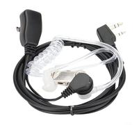 Gettimore Casque micro PTT à 2 broches avec tube d'air, oreillette tactique pour Kenwood pour TYT pour Baofeng pour talkie-walkie, connecteur 3,5 mm/2,5 mm