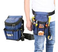 Gettimore Ceinture à outils réglable avec plusieurs poches pour électriciens, charpentiers et ouvriers, ceinture de travail robuste avec boucle pour marteau et support de mètre ruban, pour une