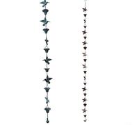 Gettimore Chaîne de pluie pour l'extérieur de 2,4 m, structure métallique élégante pour une gestion efficace de l'eau de pluie, améliore l'esthétique du jardin (bleu)