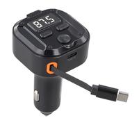 Gettimore Chargeur de véhicule 10-30 V 38 W avec charge rapide Qc3.0, alimentation Pd30W, appels mains libres Bluetooth 5.3 et lumières d'ambiance LED pour CA