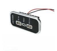 Gettimore Chargeur de voiture 18 W à double port PD USB-C avec capuchon anti-poussière pour voitures, motos, bateaux, camping-cars, LED bleues