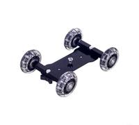 Gettimore Chariot de bureau silencieux avec rail en aluminium, chariot professionnel à glissement lisse pour appareil photo reflex numérique sans miroir (noir)