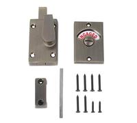 Gettimore Clignotant Verrou de porte pour salle de bain WC WC en alliage de zinc bronze avec indicateur LED vacant vert/rouge engagé, 85 x 38 x 13 mm, pour douche et toilettes