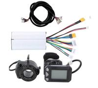 Gettimore Contrôleur de scooter électrique en fibre de carbone pour 24 V/36 V 250 W CC sans balais pour moteur avec écran LCD pour moniteur, frein électronique EABS, 3 vitesses pour le mode