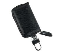 Gettimore Coque de clé de voiture en cuir synthétique avec porte-clés pour SUV, pick-up et véhicules tout-terrain, noir